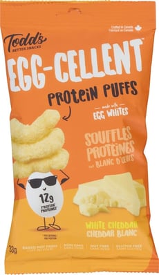 Todds Protein Puffs Wh Ch 33g