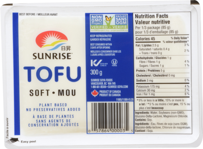 Sunrise Sunrise Soft Tofu, 300 G -- 12 Per Case