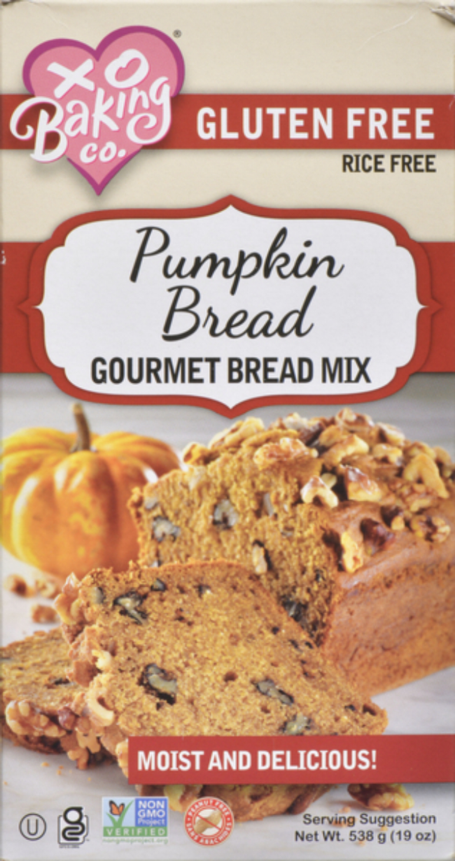 Xo Baking Gluten Free Pumpkin Bread Mix, 538 G -- 6 Per Case