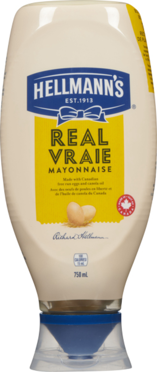 Hellmann's Regular Mayonnaise, 750 Ml Squeeze Bottle -- 12 Per Case