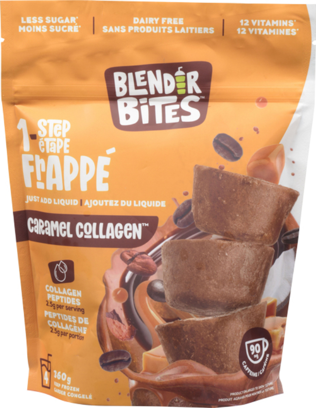 Blender Bites Frappe Au Collagène Et Au Caramel, 360 G -- 10 Par Caisse
