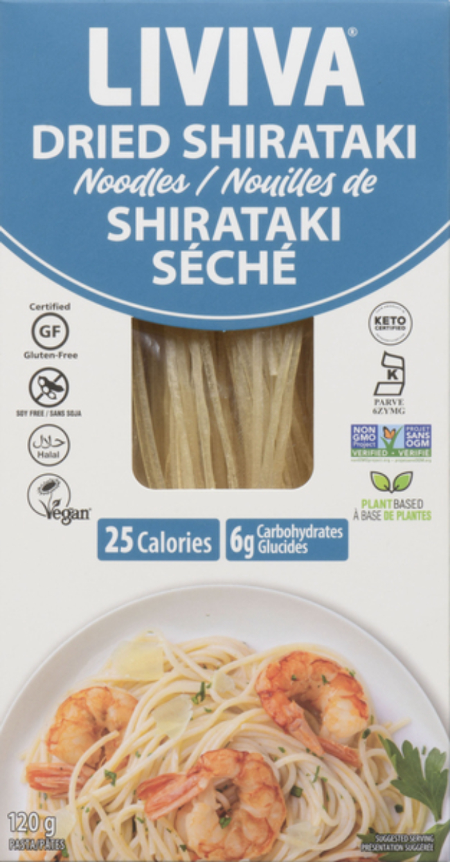 Liviva Dried Shirataki Noodles, 120 G -- 6 Per Case