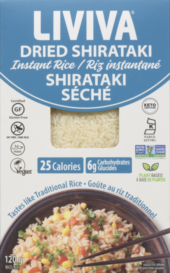 Liviva Dried Shirataki Instant Rice, 120 G -- 6 Per Case