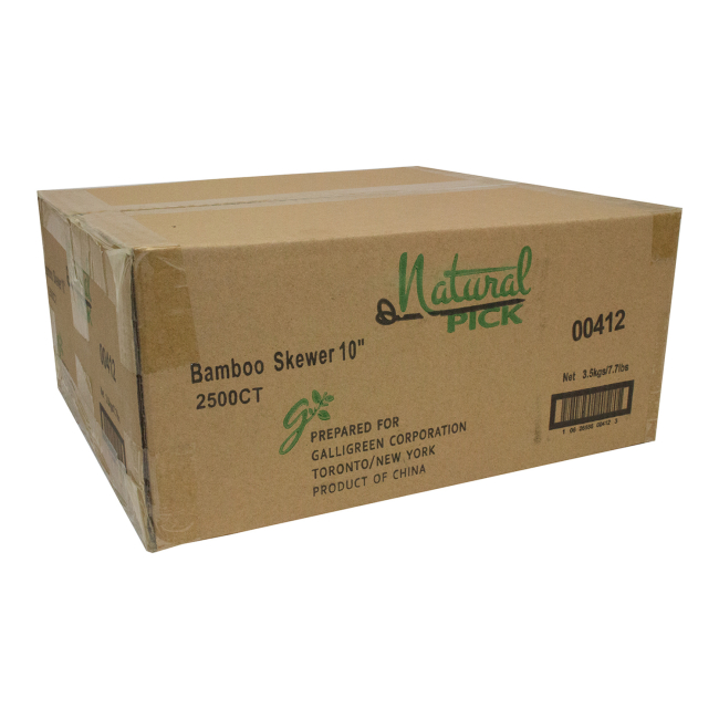 Natural Pick Bamboo Skewer, 10 In -- 2500 Per Case