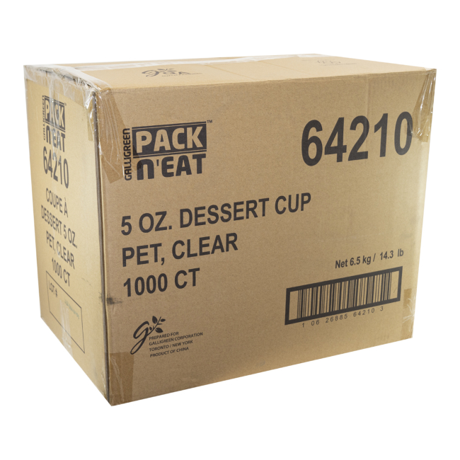 Pack N' Eat Clear Plastic Dessert Cup, 5 Oz -- 1000 Per Case