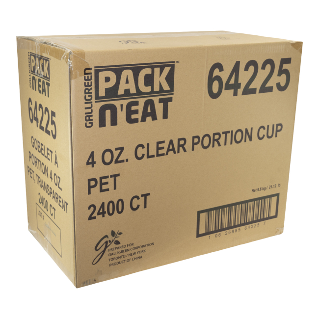 Pack N' Eat Gobelets En Pet Transparent, 4 Oz -- 2 400 Par Boîte