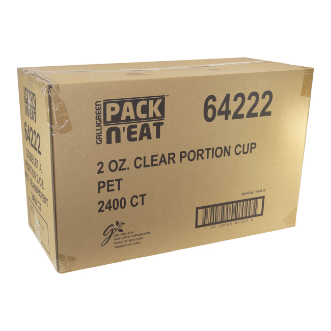 Pack N' Eat Gobelet En Pet Transparent, 2 Oz -- 2 400 Par Caisse