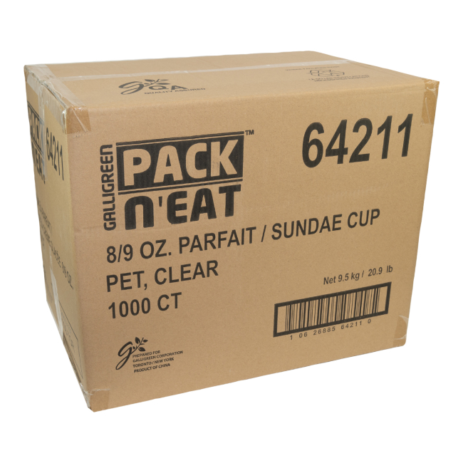 Pack N' Eat Tasse À Parfait En Pet Non Emballée, 9 Oz -- 1 000 Par Caisse