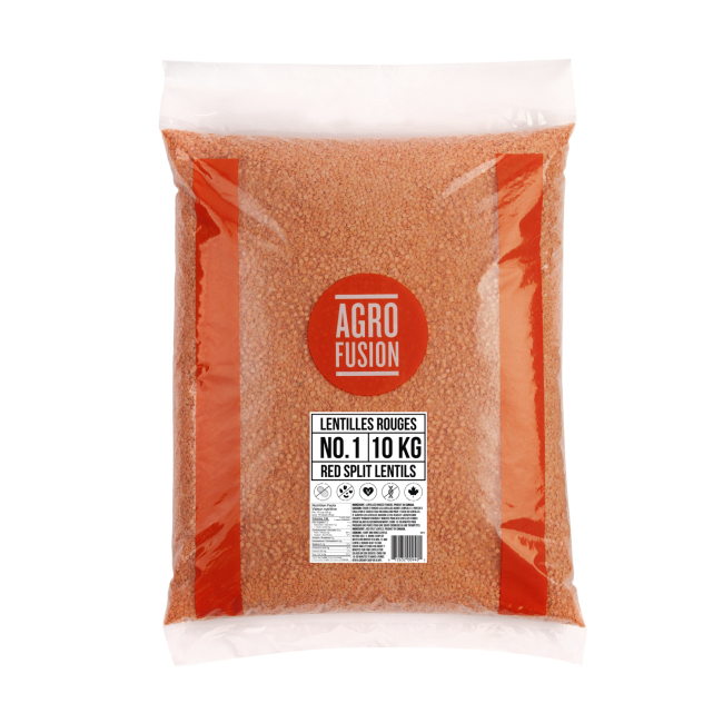 Agrofusion Grade No. 1 Dry Red Lentils, 10 Kg