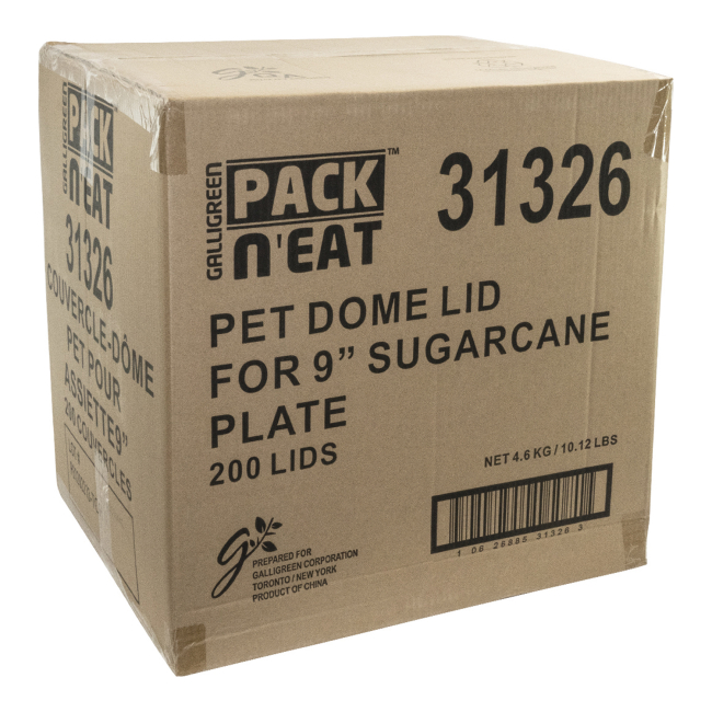 Pack N' Eat Plastic Dome Lid For 9 In Plate -- 200 Per Case