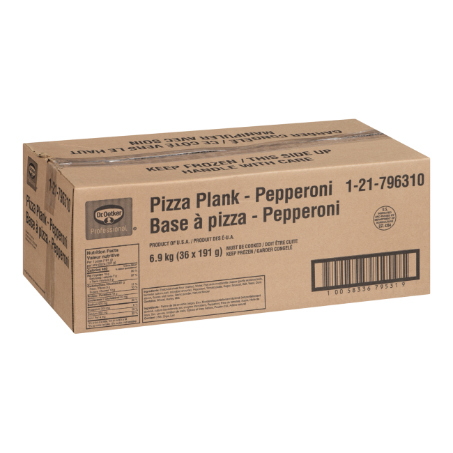 Dr. Oetker Professional Rectangular Pepperoni Pizza Plank, 191 G -- 36 Per Case