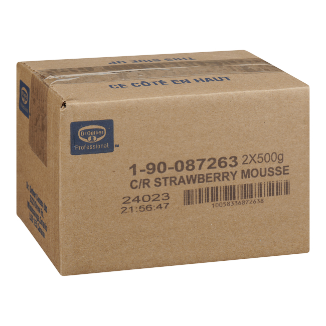 Dr. Oetker Professional Préparation Pour Mousse Instantanée À La Fraise À Teneur Réduite En Calories, 500 G -- 2 Par Boîte