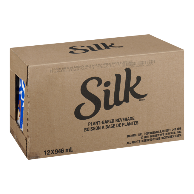 Silk Unsweetened Original Almond Beverage, 946 Ml Aseptic -- 12 Per Case