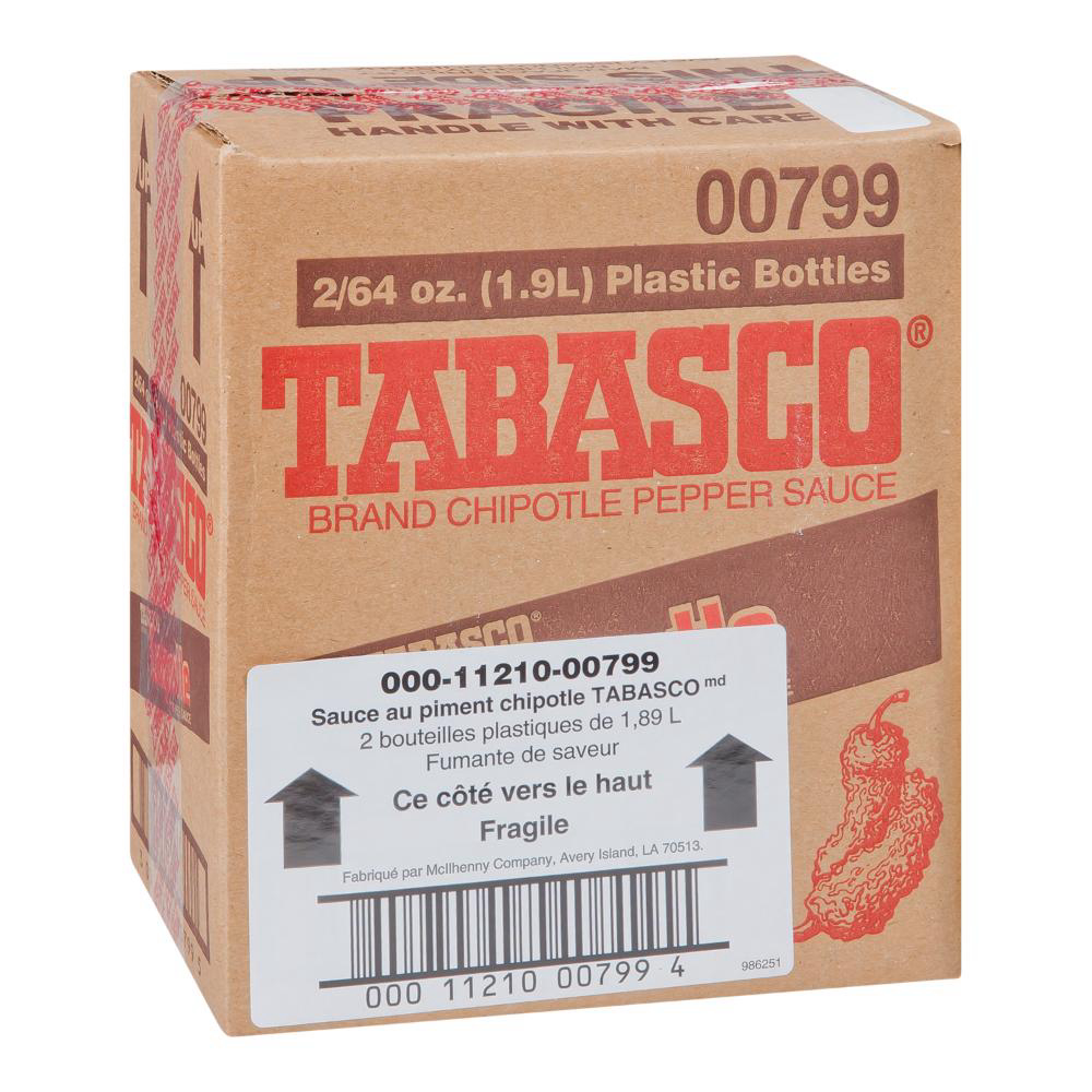 Tabasco Chipotle Pepper Spicy Sauce, 1.89 L -- 2 Per Case