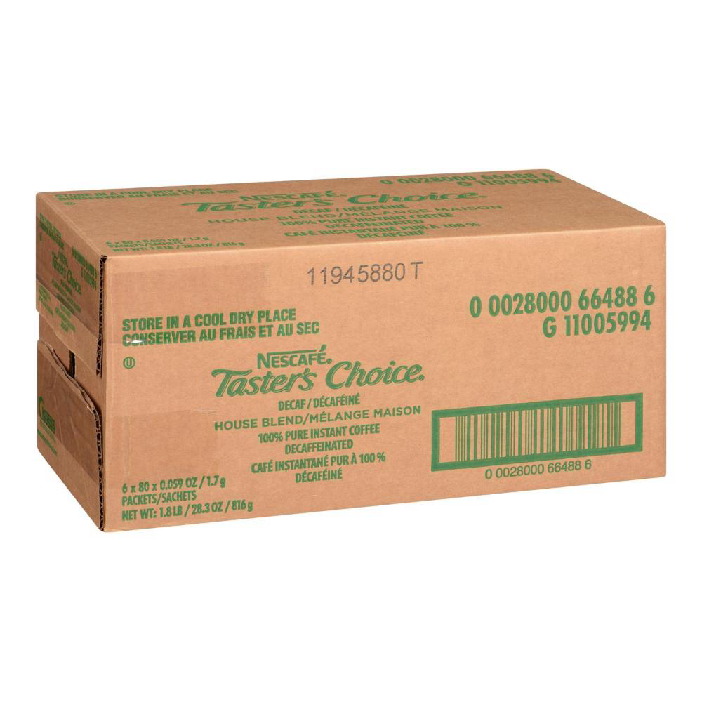 Taster's Choice Café Instantané Décaféiné, 1,7 G -- 480 Par Boîte