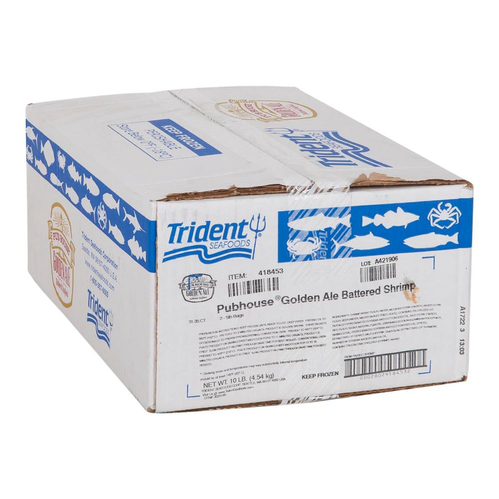 Trident Seafoods Golden Ale Battered Shrimp, 2.27 Kg -- 2 Per Case