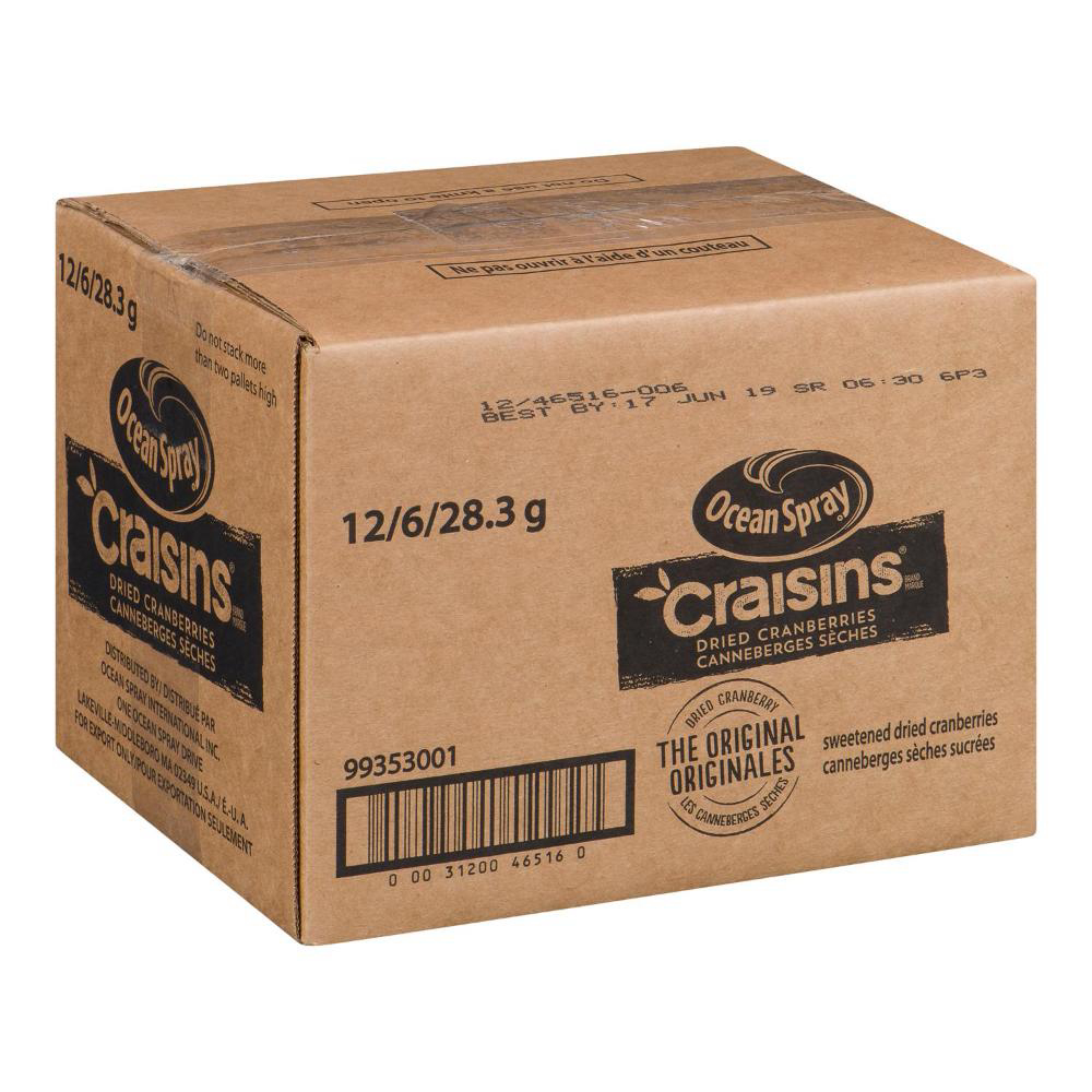 Craisins Sweetened Dried Cranberries, 28.3 G -- 72 Per Case