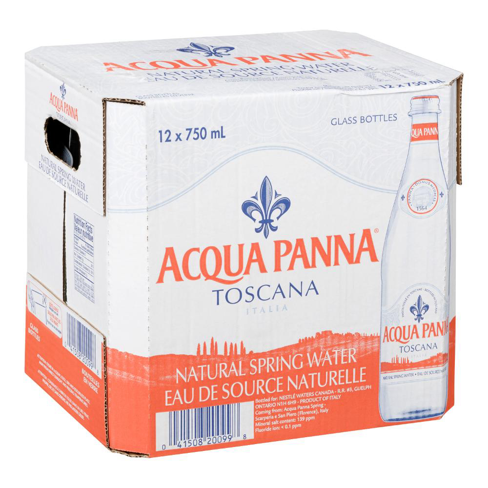Acqua Panna Natural Spring Water, 750 Ml Glass Bottle -- 12 Per Case