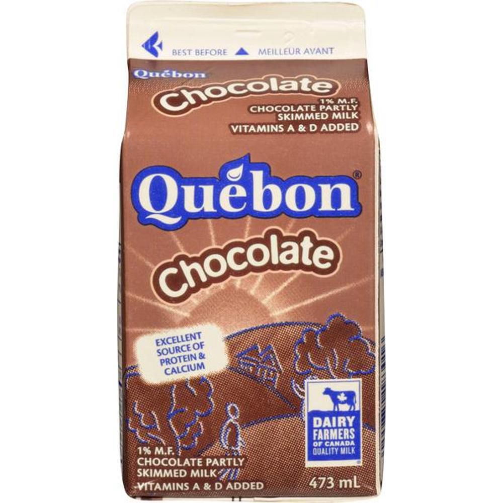 Quebon 1 Percent Milk Fat Chocolate Milk, 473 Ml -- 28 Per Case