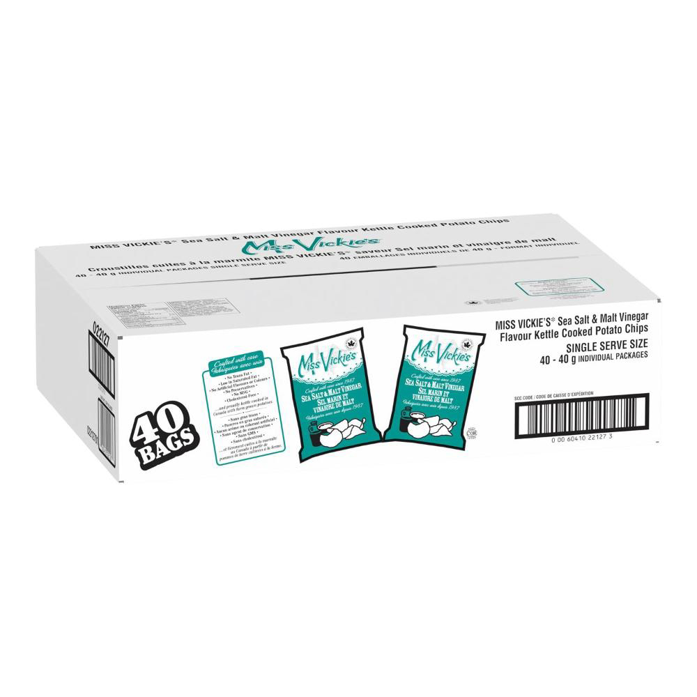 Miss Vickie's Sea Salt Vinegar Flavour Potato Chips, 40 G -- 40 Per Case