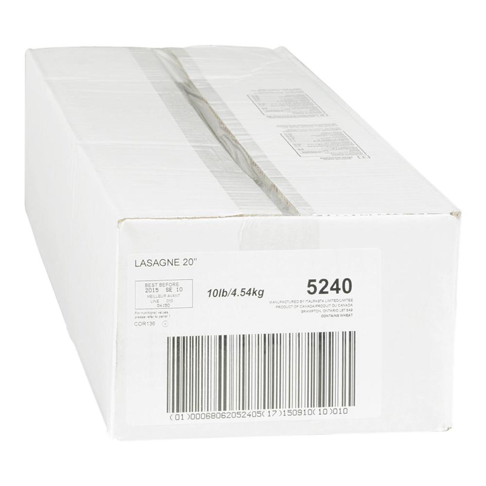 Italpasta 20 In Lasagna Pasta, 4.54 Kg
