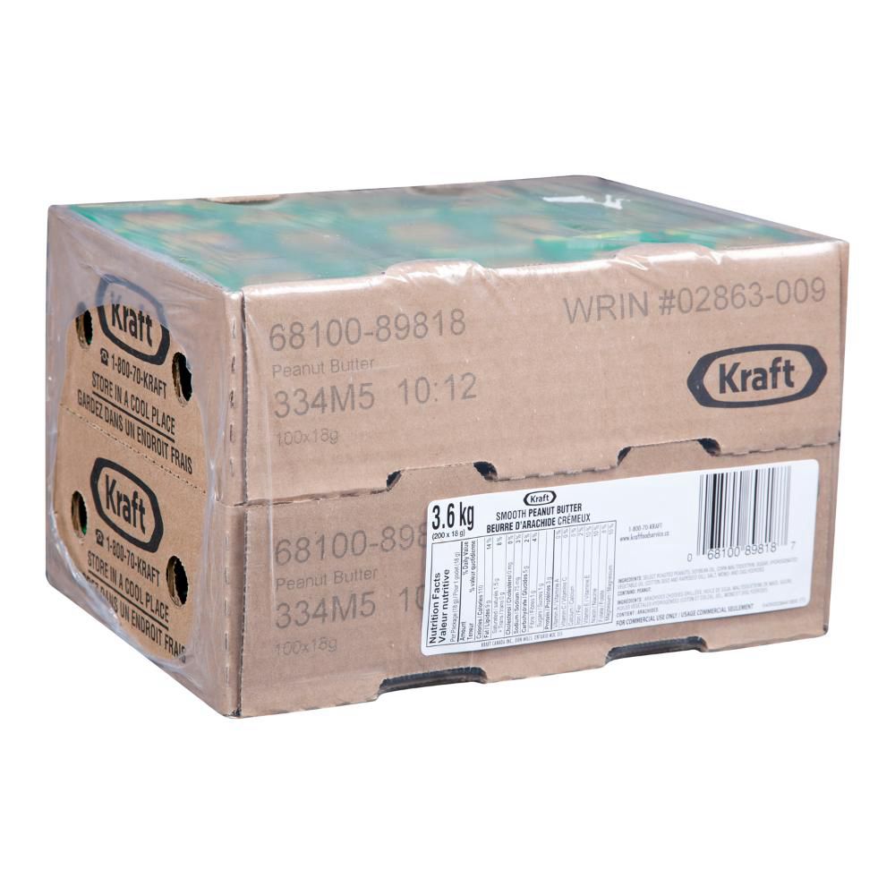 Kraft Beurre D'arachide - Coupes Portionnées, 18 G -- 200 Par Boîte