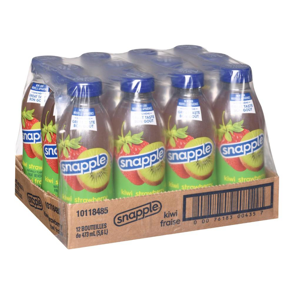 Snapple Strawberry Kiwi Fruit Beverage, 473 Ml -- 12 Per Case