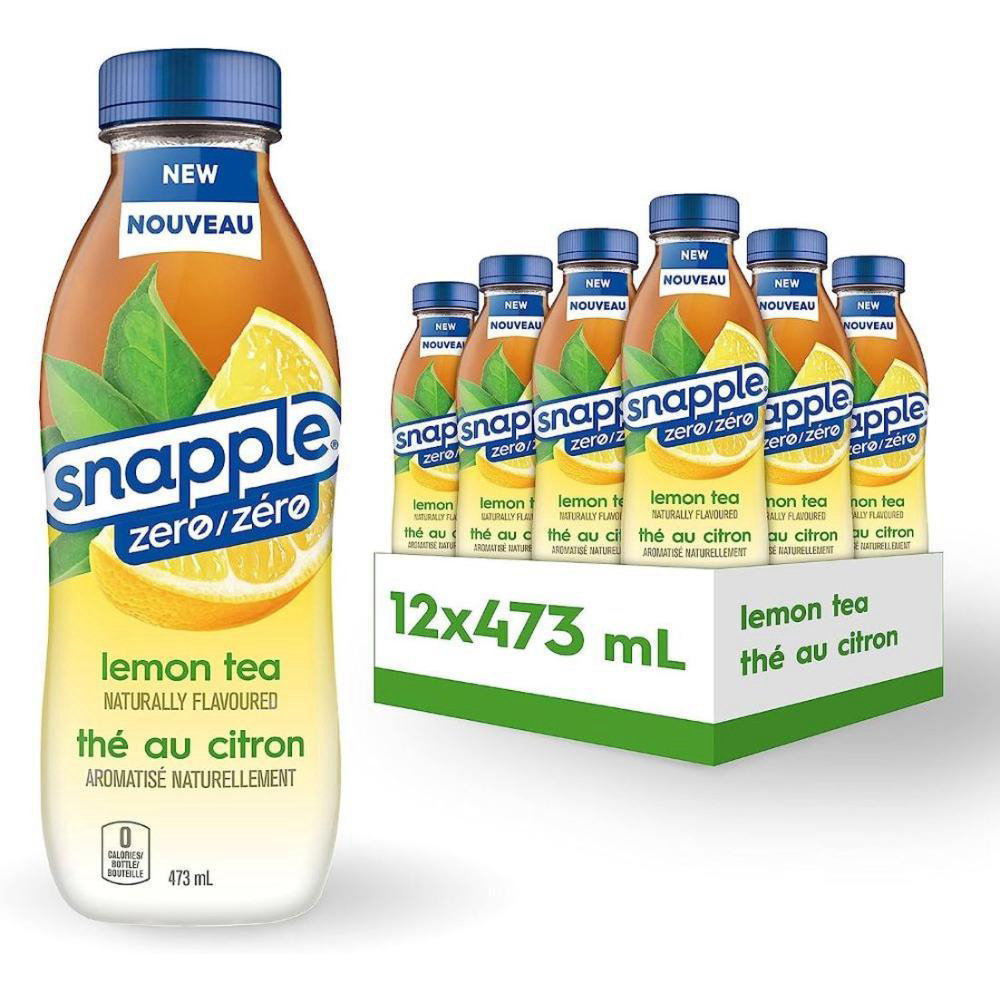Snapple Lemon Zero Sugar Iced Tea, 473 Ml -- 12 Per Case
