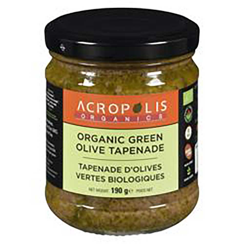 Acropolis Organics Green Olive Tapenade, 190 G -- 12 Per Case