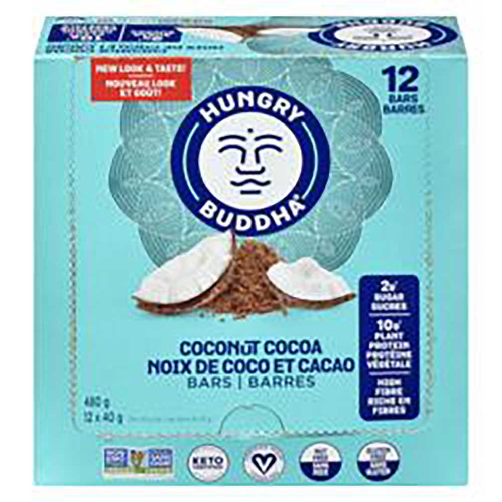 Hungry Buddha Cacao Coconut Bar, 40 G -- 12 Per Case