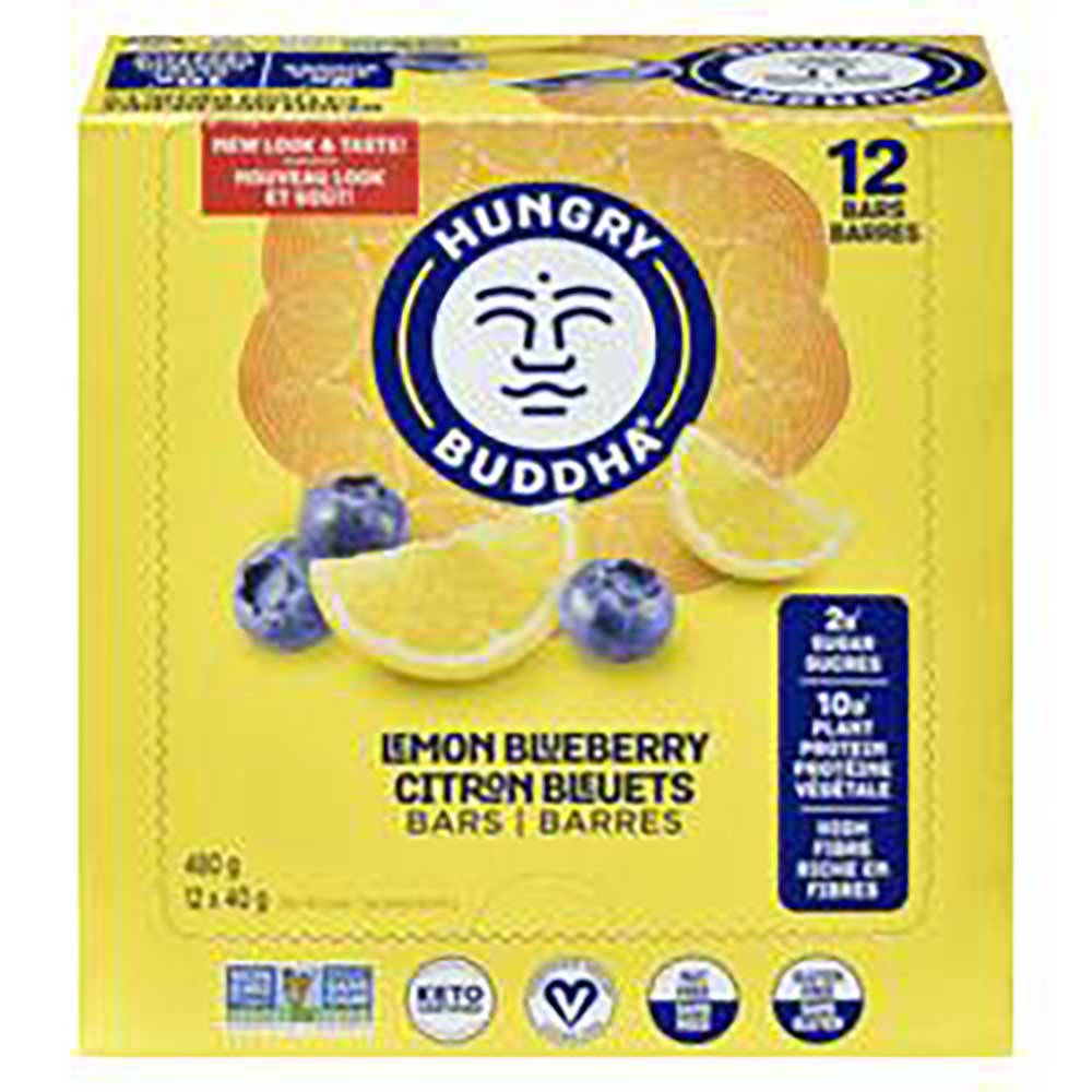 Hungry Buddha Lemon Blueberry Bar, 40 G -- 12 Per Case