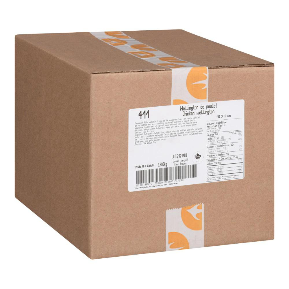 Chef Brigade Chicken Wellington With Spinach And Onion Bechamel Sauce, 145 G -- 20 Per Case