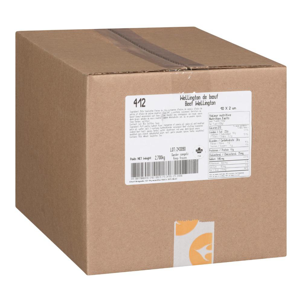 Chef Brigade Bœuf Wellington, 135 G -- 20 Par Caisse