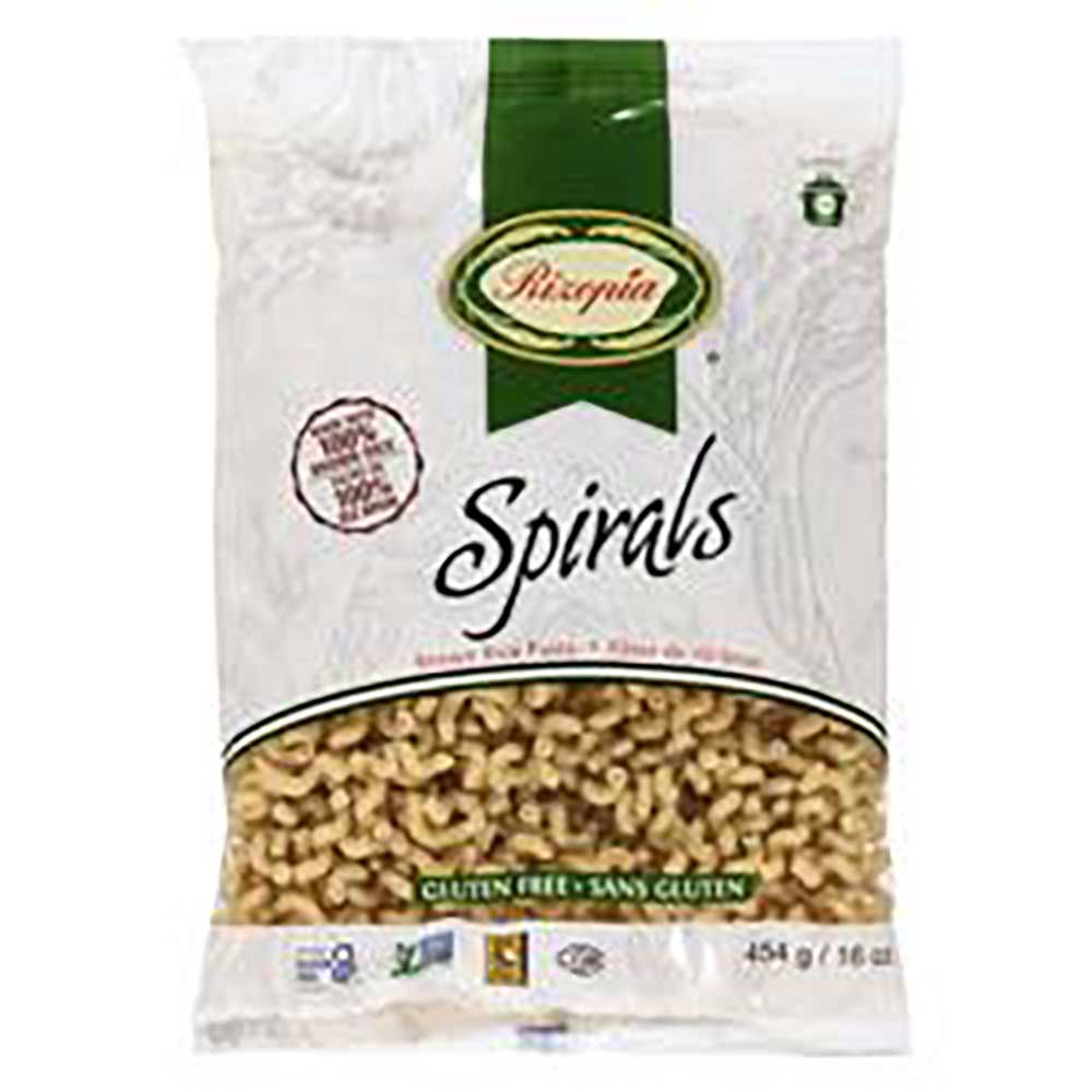 Rizopia Brown Rice Spirals Pasta, 454 G -- 12 Per Case