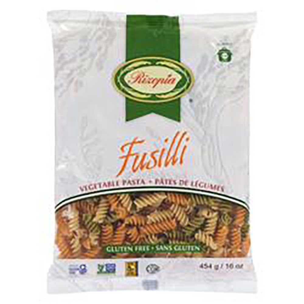 Rizopia Vegetable Rice Fusilli Pasta, 454 G -- 12 Per Case
