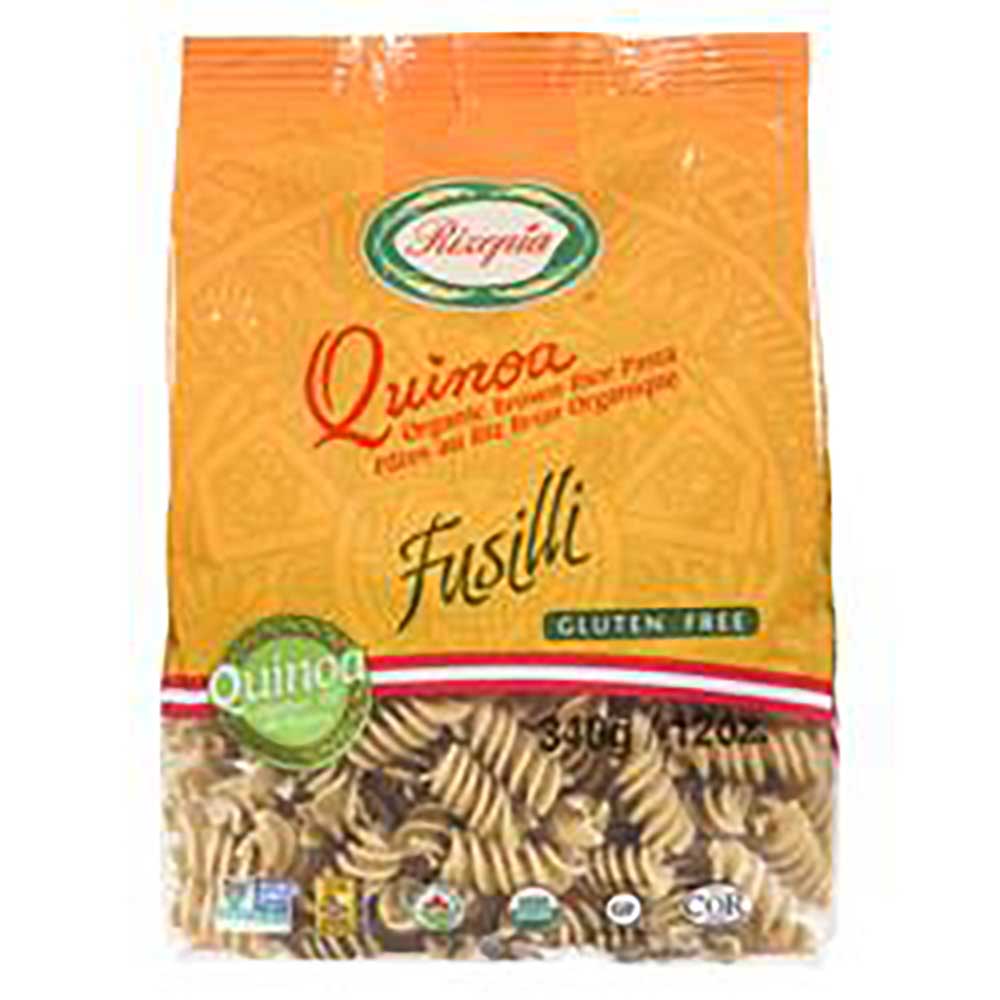 Rizopia Organic Quinoa Brown Rice Fusilli Pasta, 340 G -- 12 Per Case