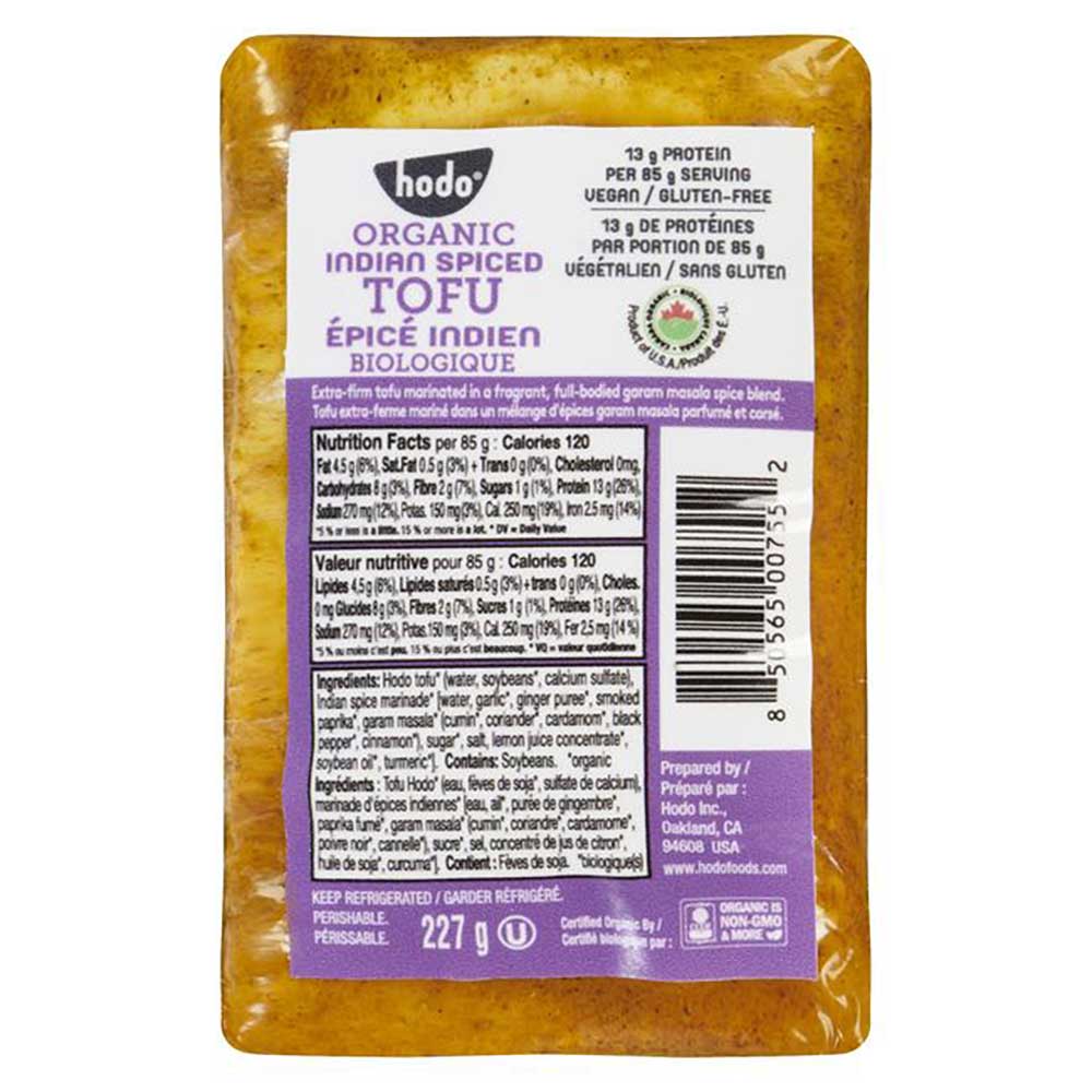 Hodo Organic Indian Spiced Tofu, 227 G -- 6 Per Case