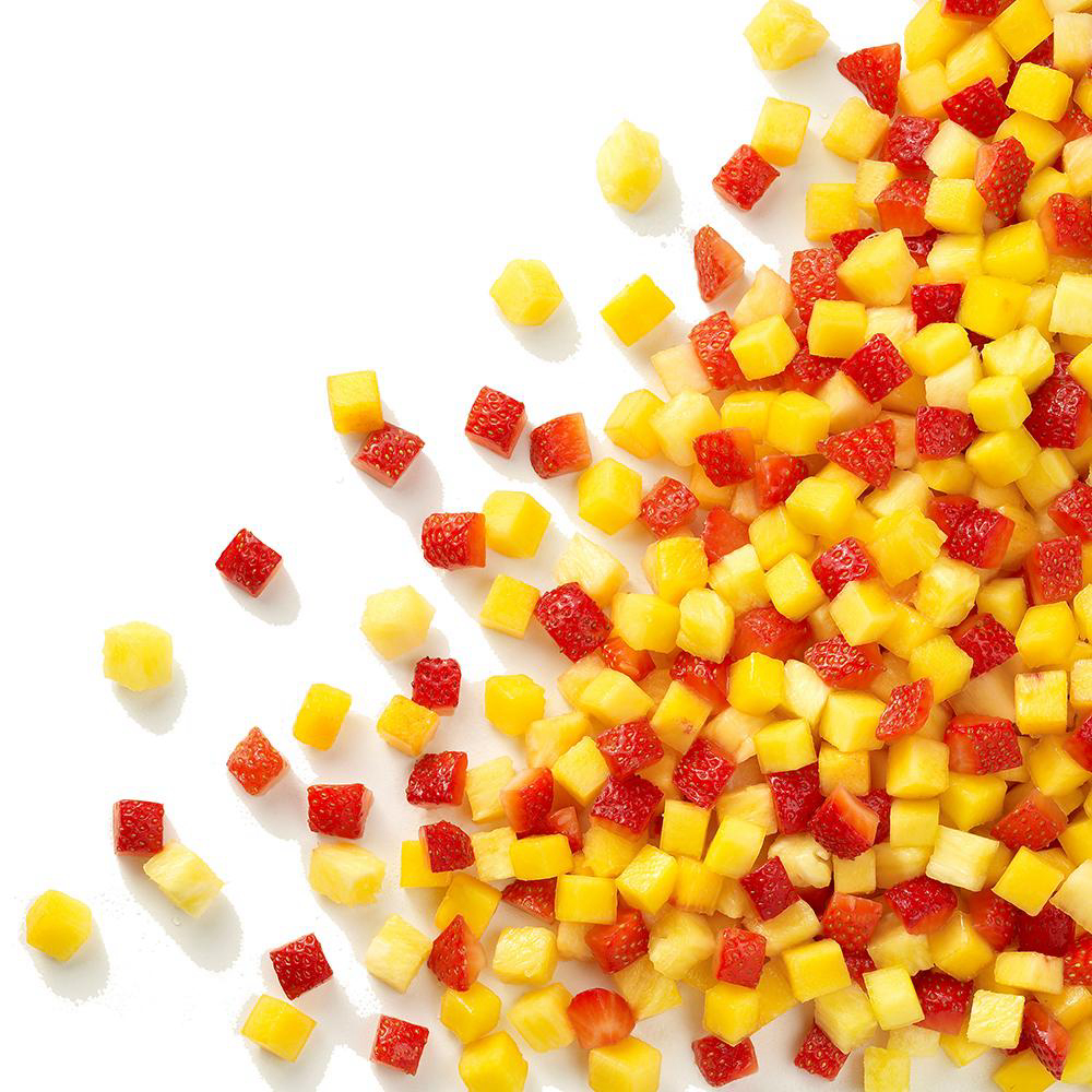 Alasko Strawberry Pineapplepeache And Mango Diced Brunoise Mix - , 2.5 Kg -- 4 Per Case