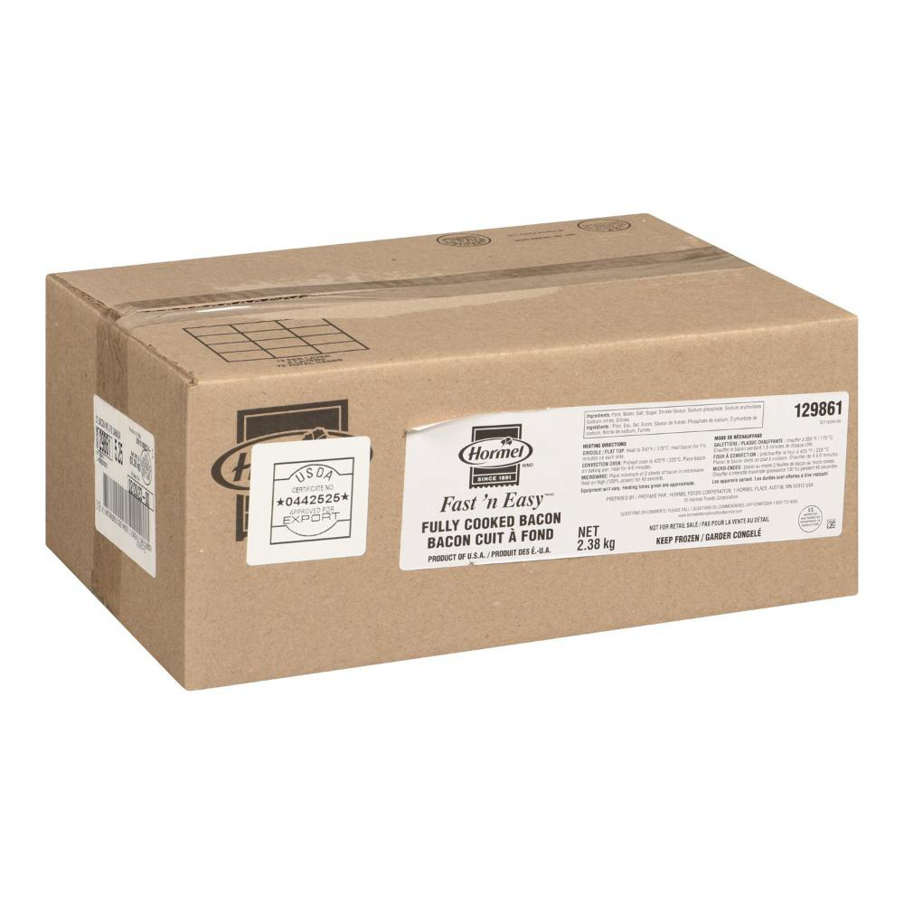 Hormel Bacon Entièrement Cuit Fast N Easy, 144 Unités -- 2 Par Boîte