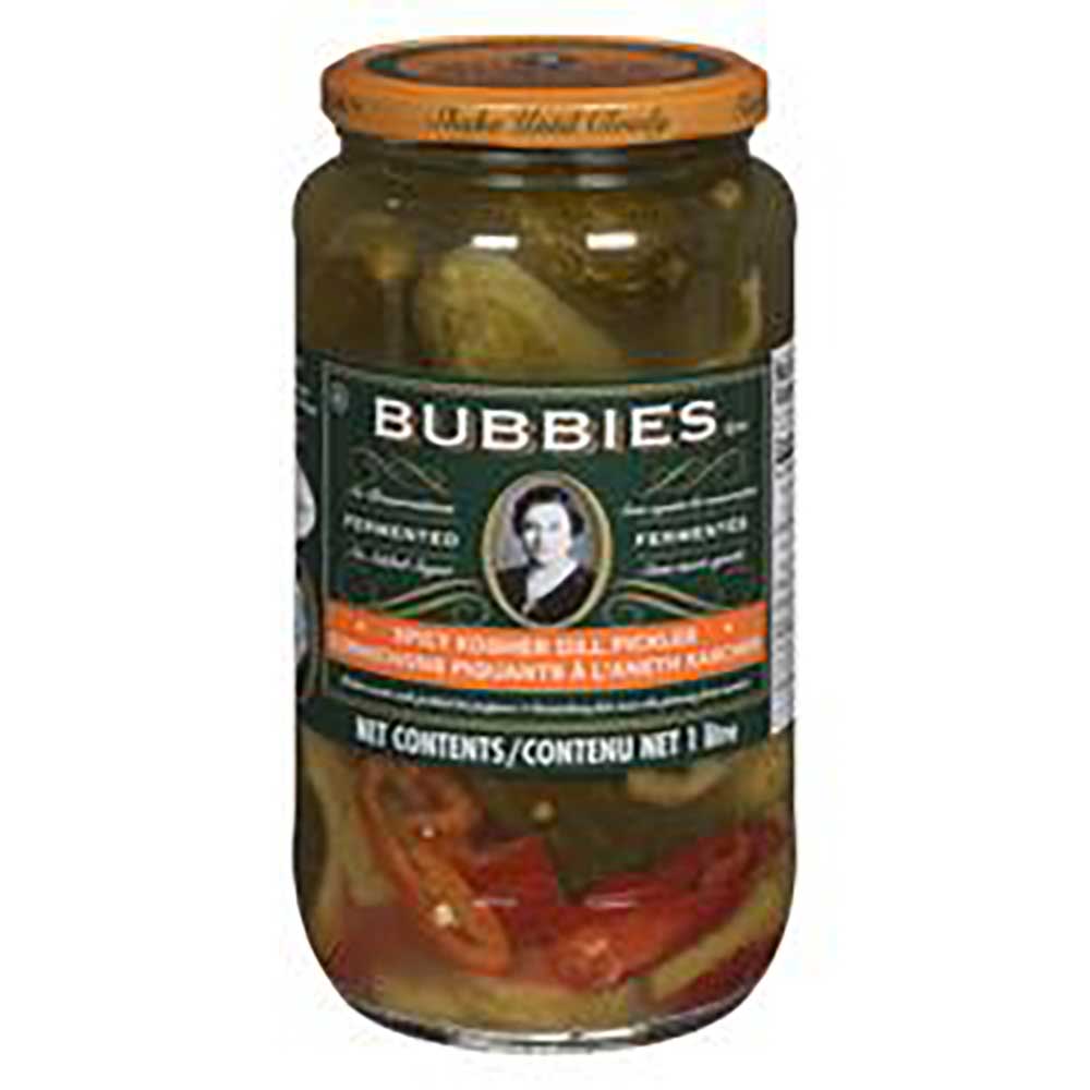 Bubbies Spicy Kosher Dill Pickles, 1 L -- 6 Per Case