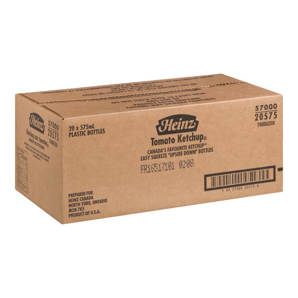 Heinz Tomato Ketchup, 575 Ml Squeeze Bottle -- 20 Per Case