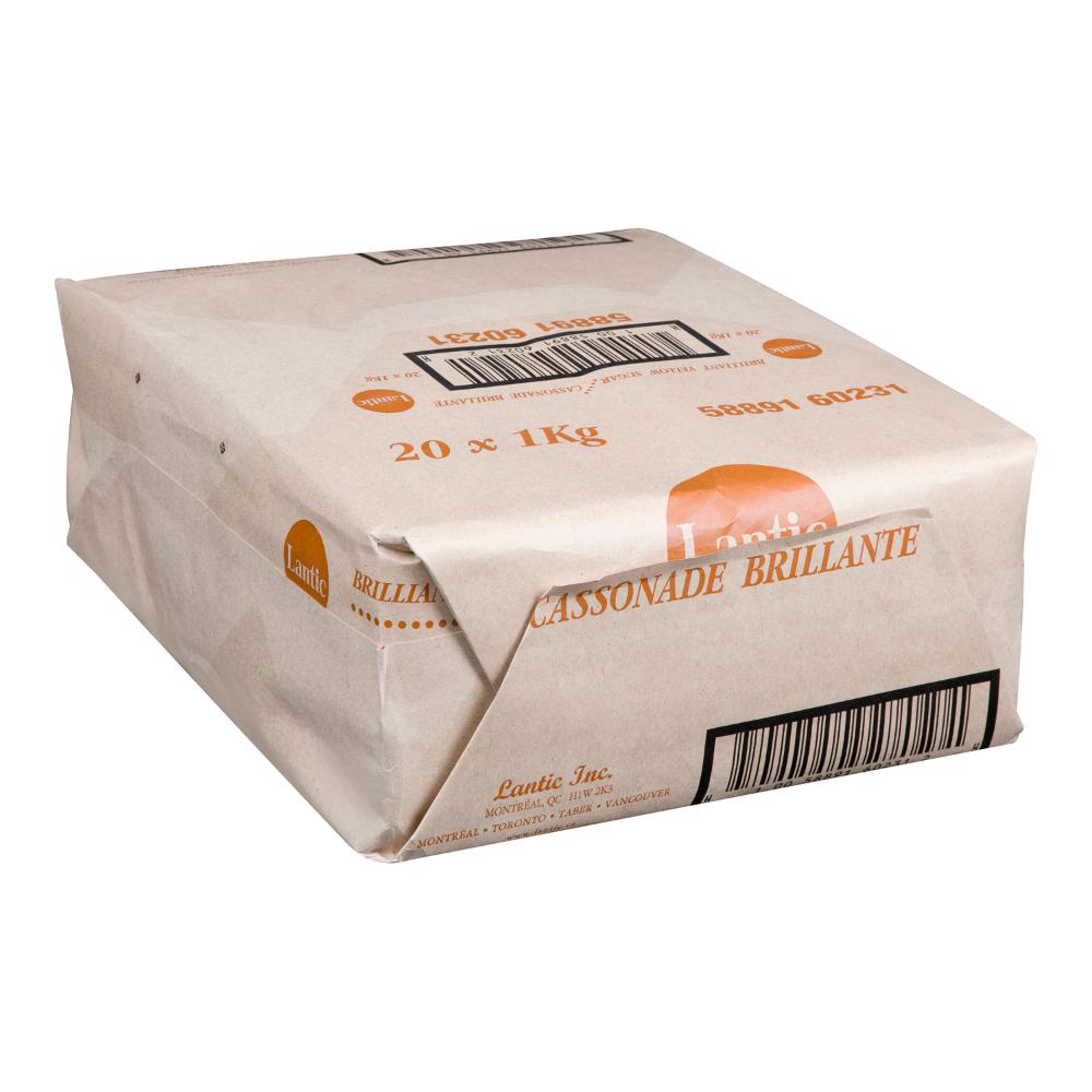 Lantic Natural Brilliant Yellow Sugar, 1 Kg -- 20 Per Case