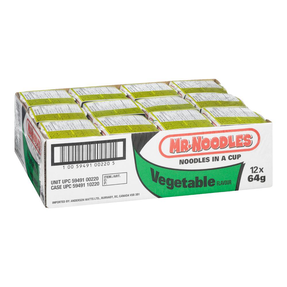 Mr. Noodles Vegetable Noodle Cup, 64 G -- 12 Per Case