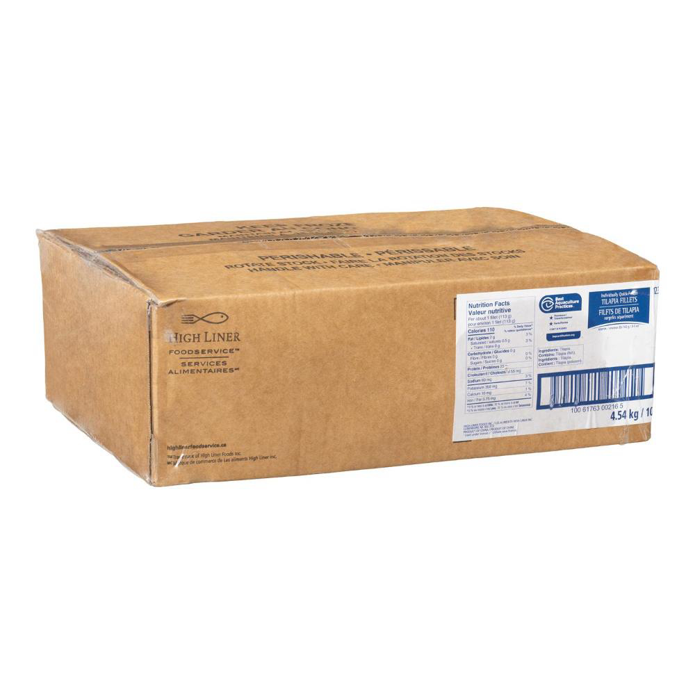 High Liner Foodservice 3-5 Oz Individually Quick Frozen Tilapia Fillets, 4.54 Kg