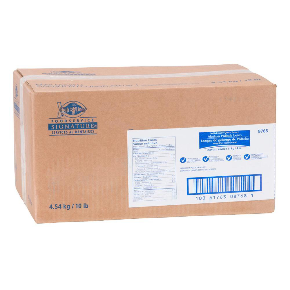 High Liner 4 Oz Alaska Pollock Loins, 4.54 Kg