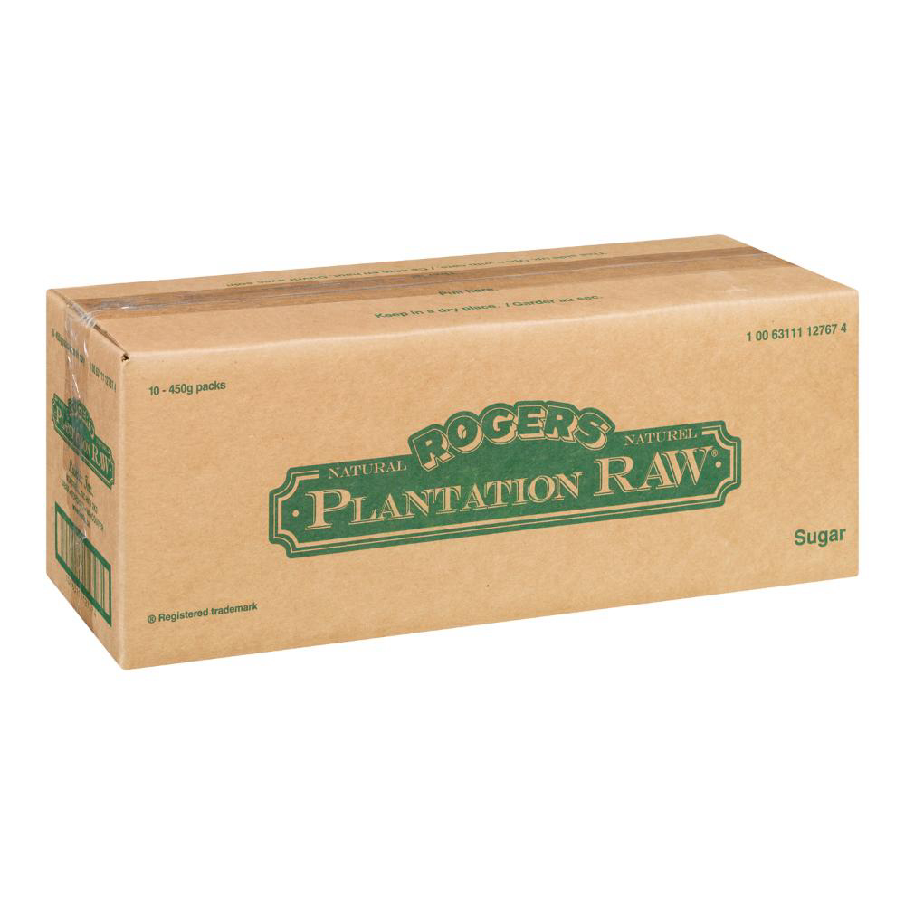 Lantic Plantation Free Flowing Raw Golden Brown Sugar, 450 G -- 10 Per Case