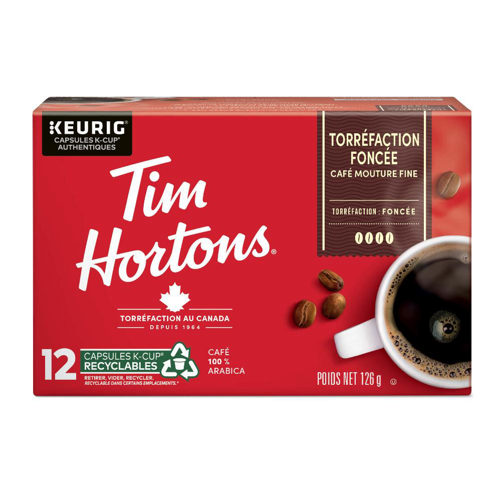 Tim Hortons Capsules De Café K-cup À Torréfaction Foncée, 12 Unités -- 6 Par Boîte