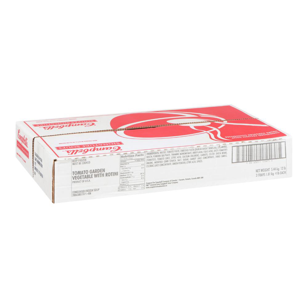 Campbell's Soupe De Légumes Du Jardin Aux Tomates Signature Avec Rotini, 1,81 Kg -- 3 Par Caisse