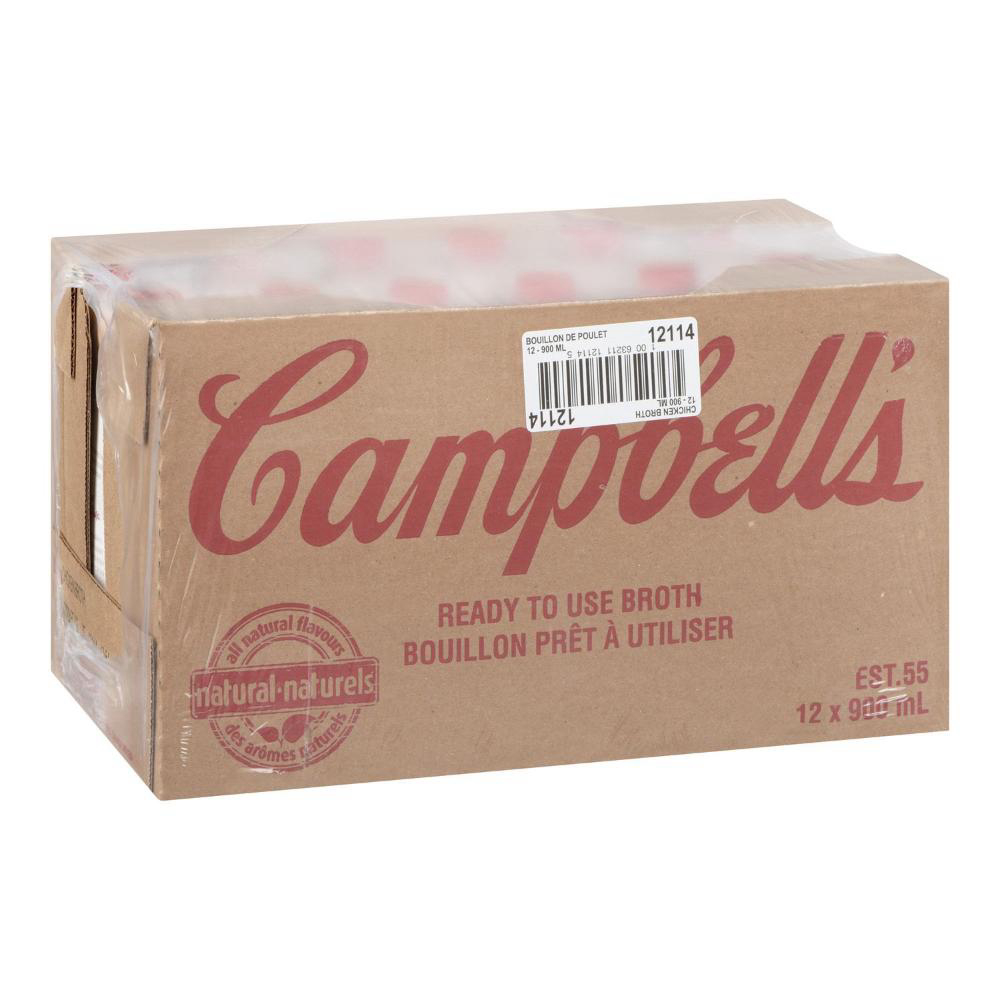 Campbell's Chicken Broth, 900 Ml -- 12 Per Case
