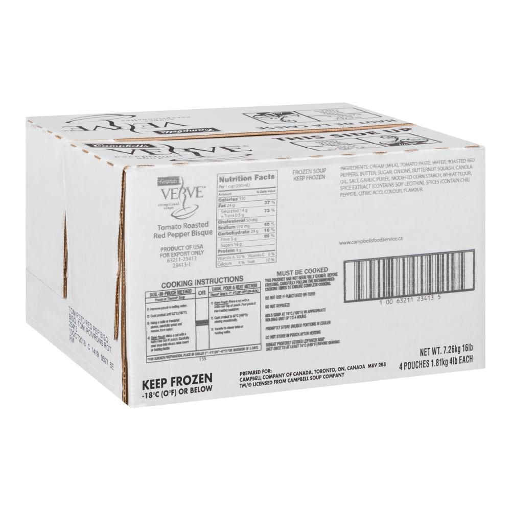 Verve Red Pepper Tomato Bisque Soup, 1.81 Kg -- 4 Per Case